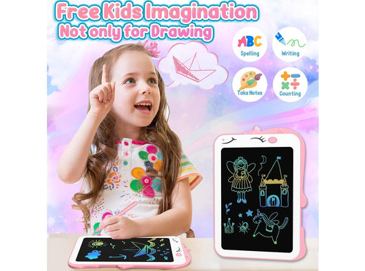Lavagnetta LCD da Disegno 8.5 Pollici Portatile con Penna e Pulsante di Blocco Ewriter Digitale Scrittura Grafica per Bambini Unicorno Giocattolo
