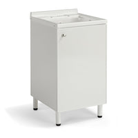 Mobile Lavatoio Lavapanni 45x50 in alluminio 100% MADE IN ITALY NETTUNO per interno e esterno con vasca in ABS e sotto lavatoio con anta