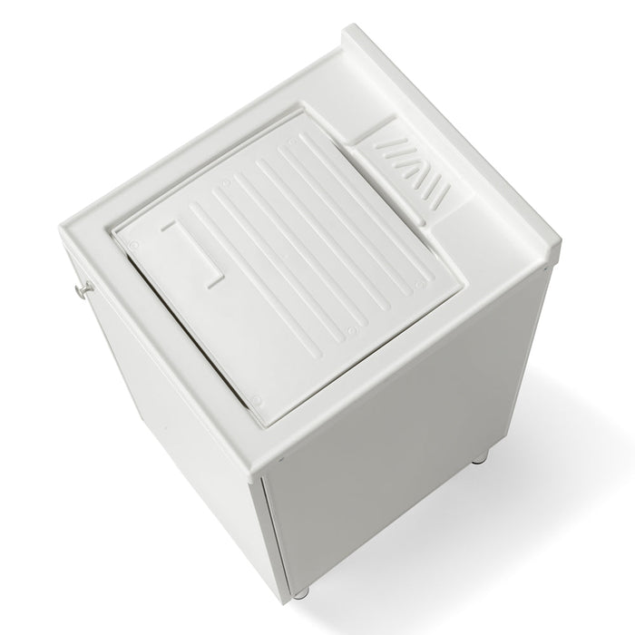 Mobile Lavatoio Lavapanni 45x50 in alluminio 100% MADE IN ITALY NETTUNO per interno e esterno con vasca in ABS e sotto lavatoio con anta