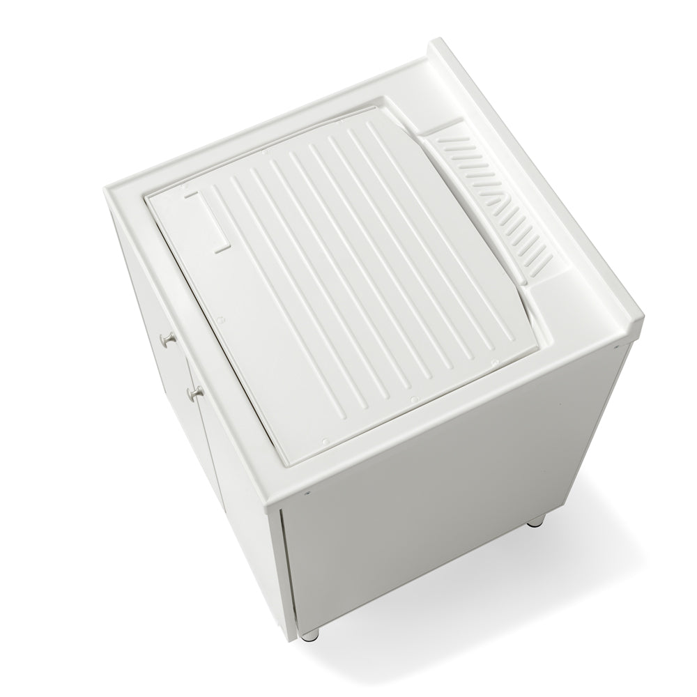 Mobile Lavatoio Lavapanni 60x60 in alluminio 100% MADE IN ITALY NETTUNO per interno e esterno con vasca in ABS e sotto lavatoio con anta