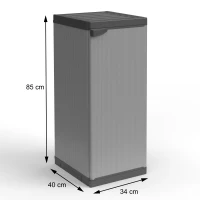 MONGARDI Armadio in Resina 1 Anta con ripiano Regolabili (Interno/Esterno) 34x40x85