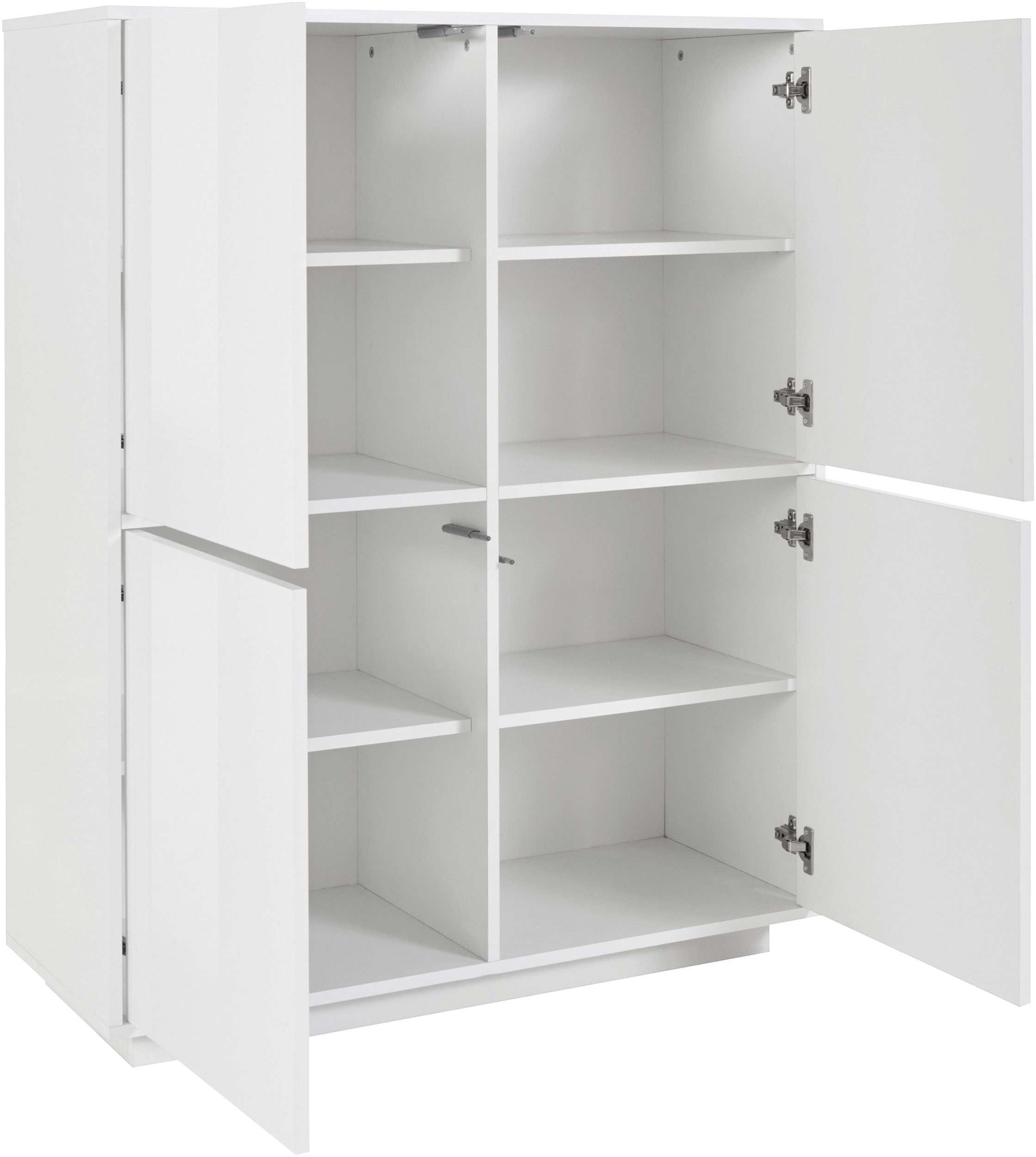 Credenza mobile cucina moderna soggiorno design bianco 100x40cm Judy