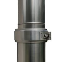 Fascetta bloccaggio doppia parete acciaio inox canna fumaria collare tubature *** misura Ø 200/250 mm, confezione 1