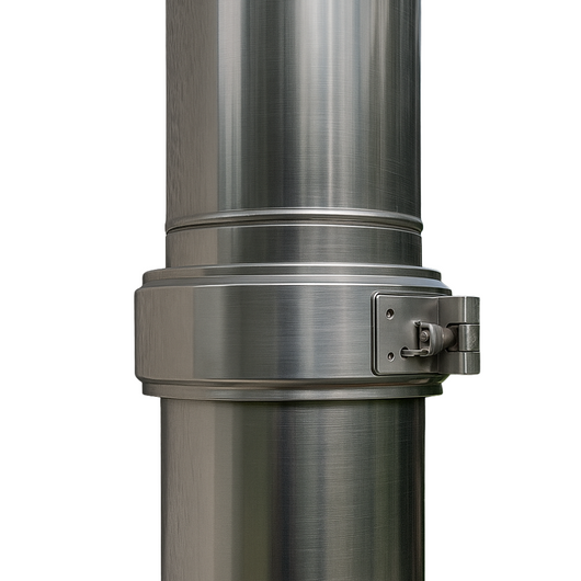 Fascetta bloccaggio doppia parete acciaio inox canna fumaria collare tubature *** misura Ø 200/250 mm, confezione 1