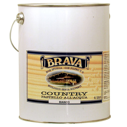 Finitura country pastello brava bianca colore bianco protegge il legno litri 4