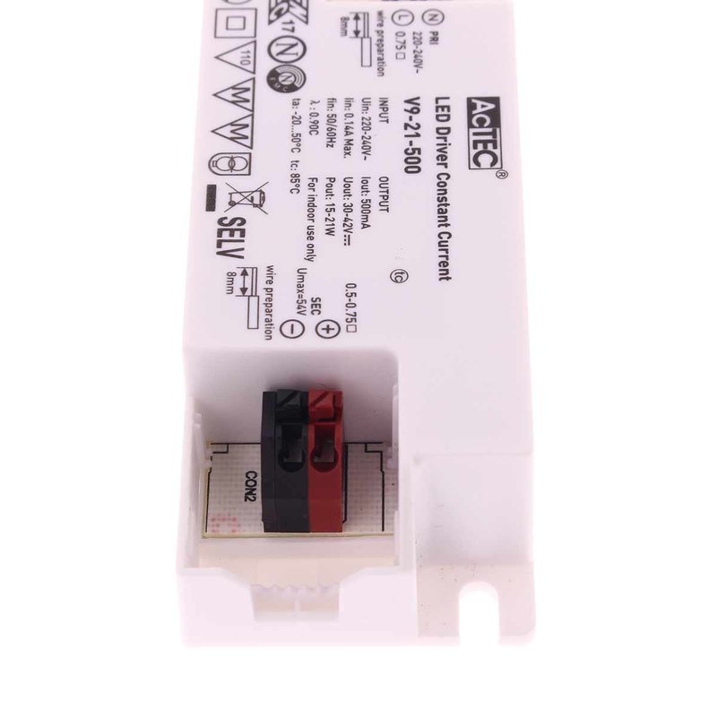 Led Driver CC Corrente Costante 500mA 30V-42VDC Per Alimentare Led Max 21W