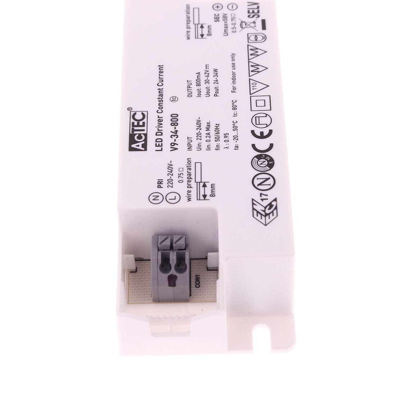 Led Driver CC Corrente Costante 800mA 30V-42VDC Per Alimentare Led Max 34W