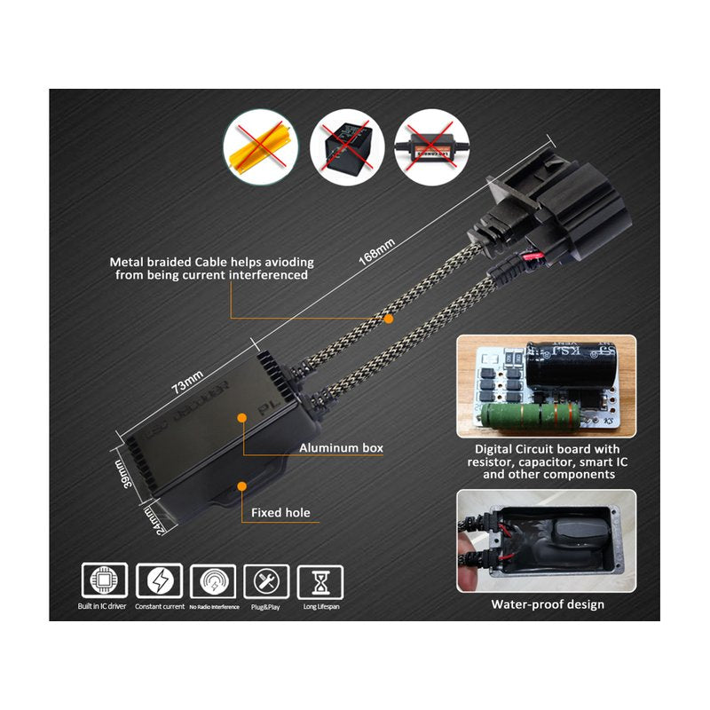 Led Warning Canceller H13 12V Filtro Resistenza Cancella Errore Kit Full Led