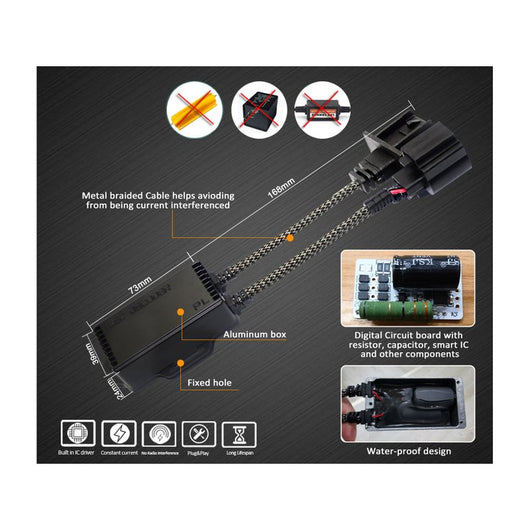 Led Warning Canceller H13 12V Filtro Resistenza Cancella Errore Kit Full Led