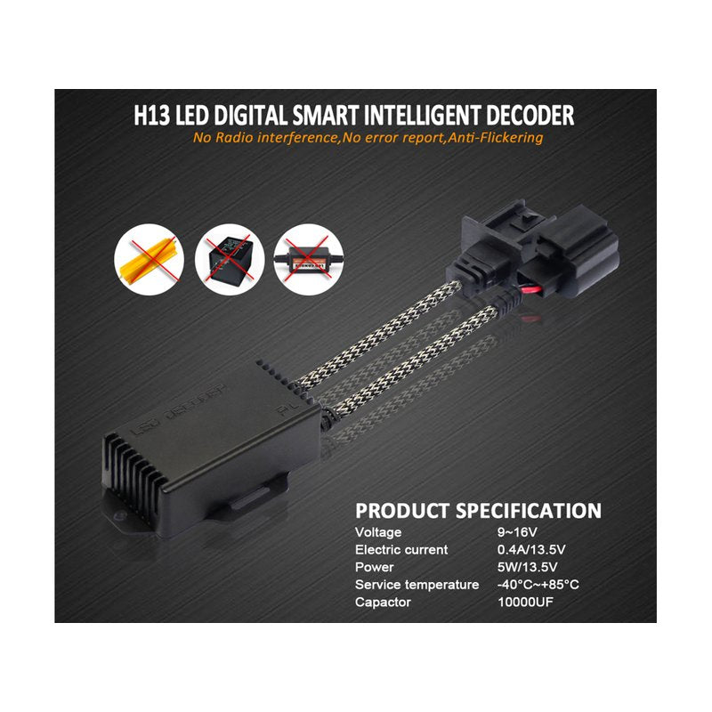 Led Warning Canceller H13 12V Filtro Resistenza Cancella Errore Kit Full Led