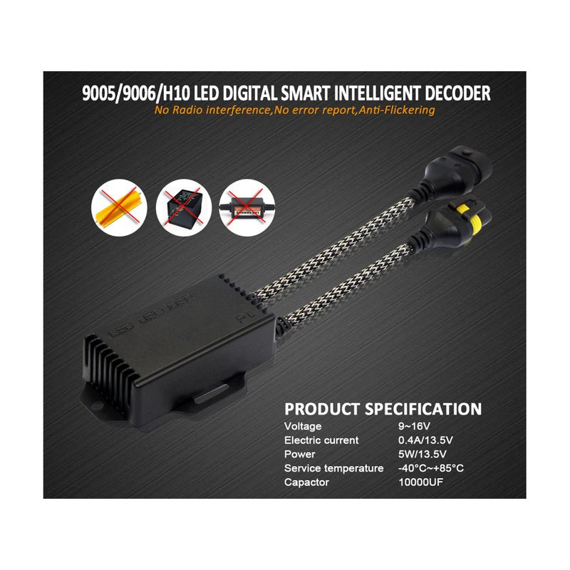 Led Warning Canceller HB3 9005 H10 HB4 9006 12V Filtro Resistenza Cancella Errore Kit Full Led