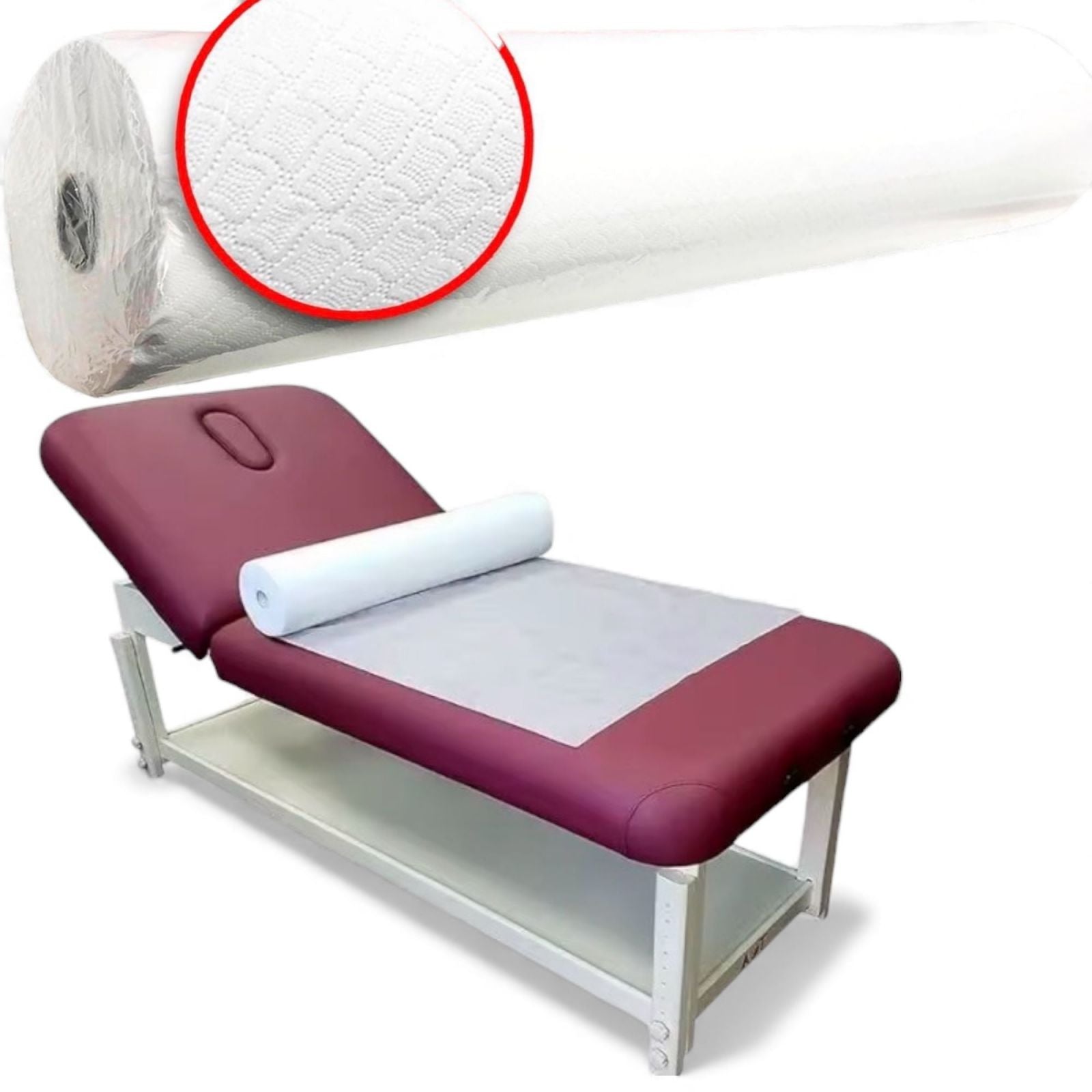 Lenzuolo Medico Monouso 50 mt 135 Strappi 100% Cellulosa Morbido e Resistente 02