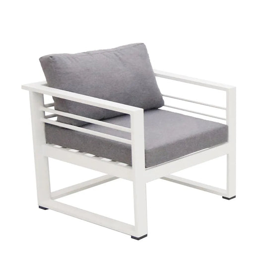 Due Poltrone e Tavolino Leros  Grigio/Bianco