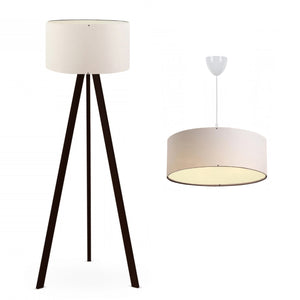 Set di 2 Lampade 'Scunthorpe' Composto di 1 Piantana - Lampada da Terra e 1 Lampadario - Lampada a Sospensione con