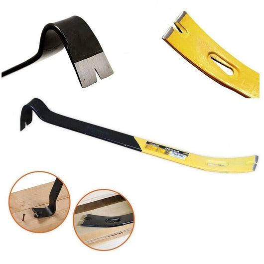 Leverino in acciaio piede di porco 45 cm leva tira chiodi carpentiere 393175