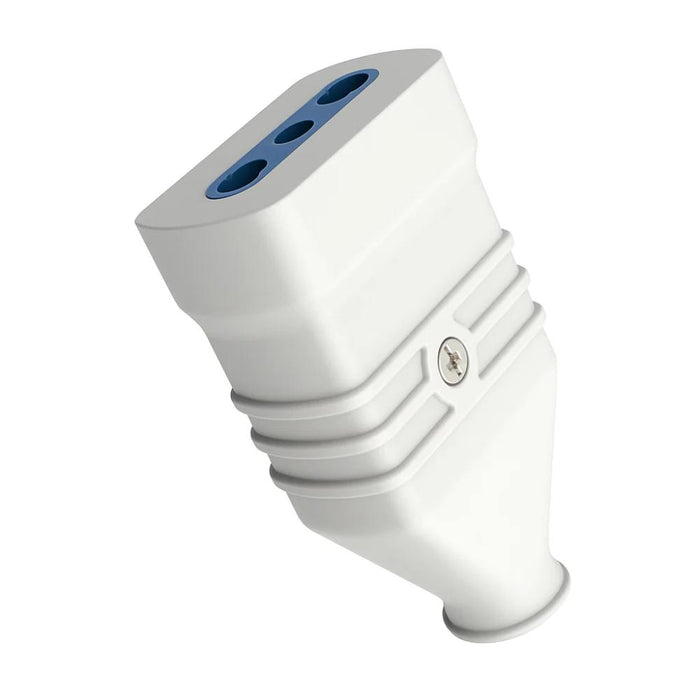 Presa antischiacciamento ecova 30363 bipasso 10/16a in pvc bianco