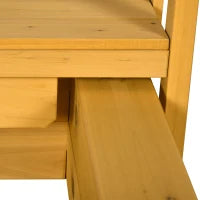 Sabbiera con Casa da Gioco e Tetto, 133 x 129 x 137.5 cm, Legno e Blu