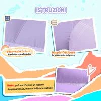 Castello Gonfiabile per Bambini 3-8 Anni con Soffiatore, Scivolo e Area di Salto, Picchetti e Borsa