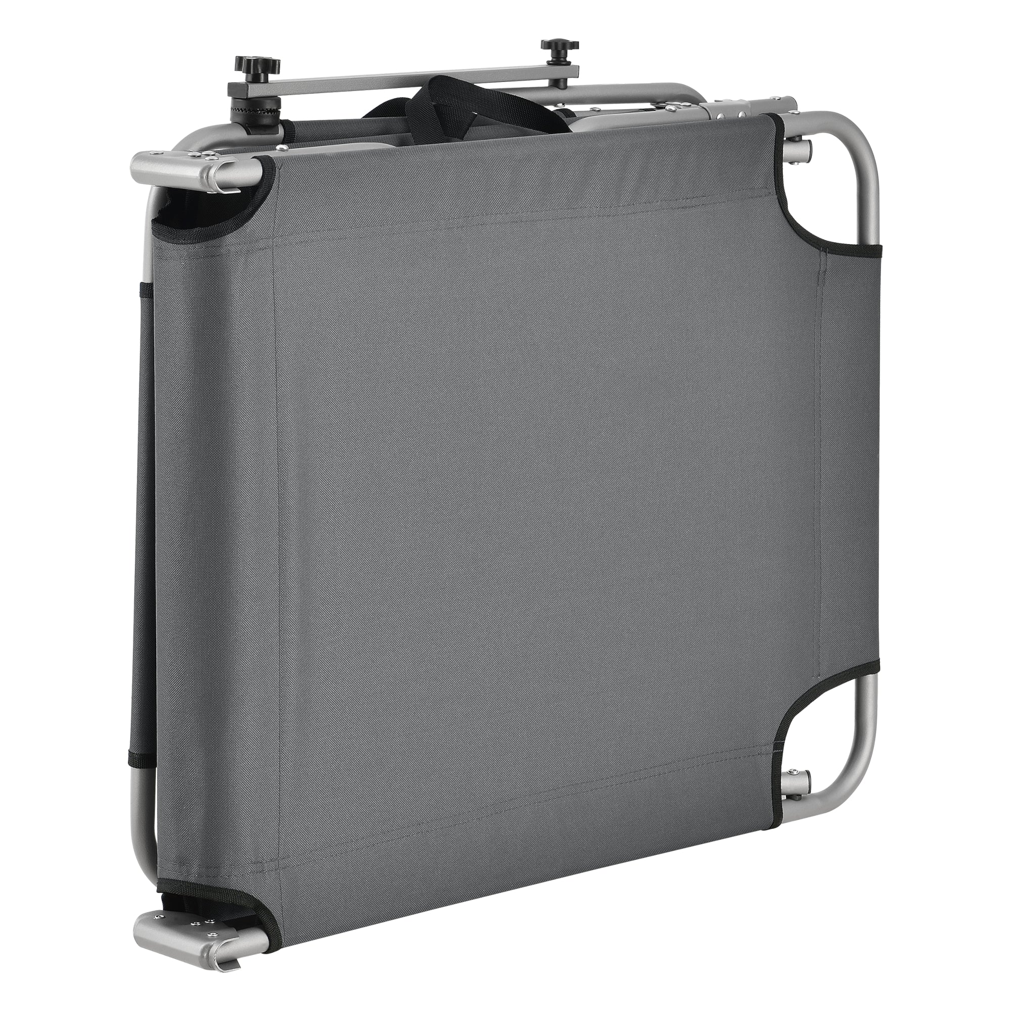 Lettino Prendisole Argozelo con Tettuccio Parasole Sdraio Portatile - Grigio Scuro casa.pro