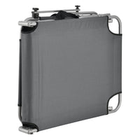 Lettino prendisole con parasole inclinabile argento opaco poliestere acciaio grigio scuro 03_0006408