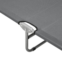 Set di 2 Lettini Prendisole Carcao con Schienali Reclinabili Sdraio Portatile - Grigio Scuro casa.pro