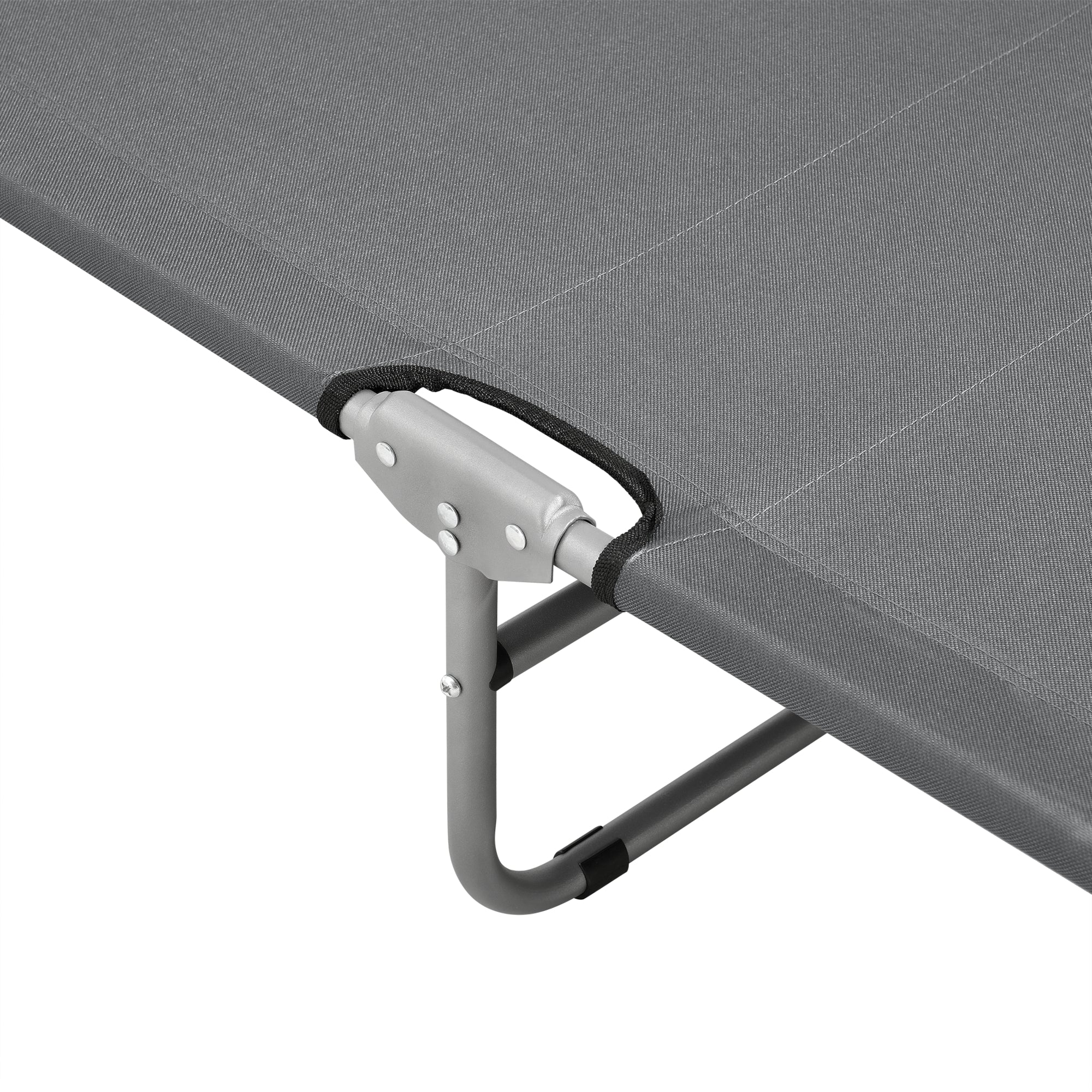 Lettino Prendisole Carcao con Schienale Reclinabile Sdraio Mare Portatile - Grigio Scuro casa.pro