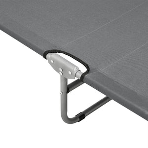 Lettino Prendisole Carcao con Schienale Reclinabile Sdraio Mare Portatile - Grigio Scuro casa.pro