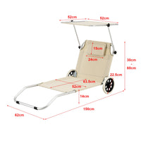 Lettino prendisole su ruote alluminio poliestere opaco argento beige 03_0006420