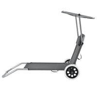 Lettino Prendisole Falun Sdraio Pieghevole con Ruote - Antracite casa.pro