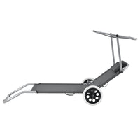 Lettino Prendisole Falun Sdraio Pieghevole con Ruote - Antracite casa.pro