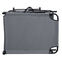 Set di 2 Lettini Prendisole Lomeda con Tettuccio Parasole e Schienale Reclinabile - Grigio Scuro casa.pro