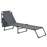 Set di due sdraio pieghevoli con tetto parasole relax in acciaio 190 cm grigio scuro 03_0004512