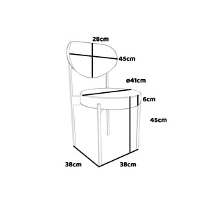 LIEGI ROCK - Coppia di 2 sedie di design in letherette