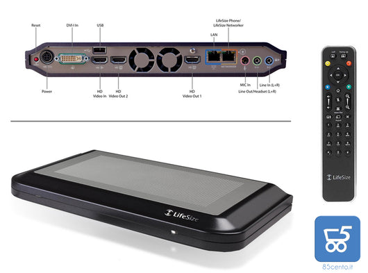 LifeSize Express 220 Sistema di Video Conferenza Sistema Kit con Alimentatore Telecomando - no Camera - Confezione rovinata