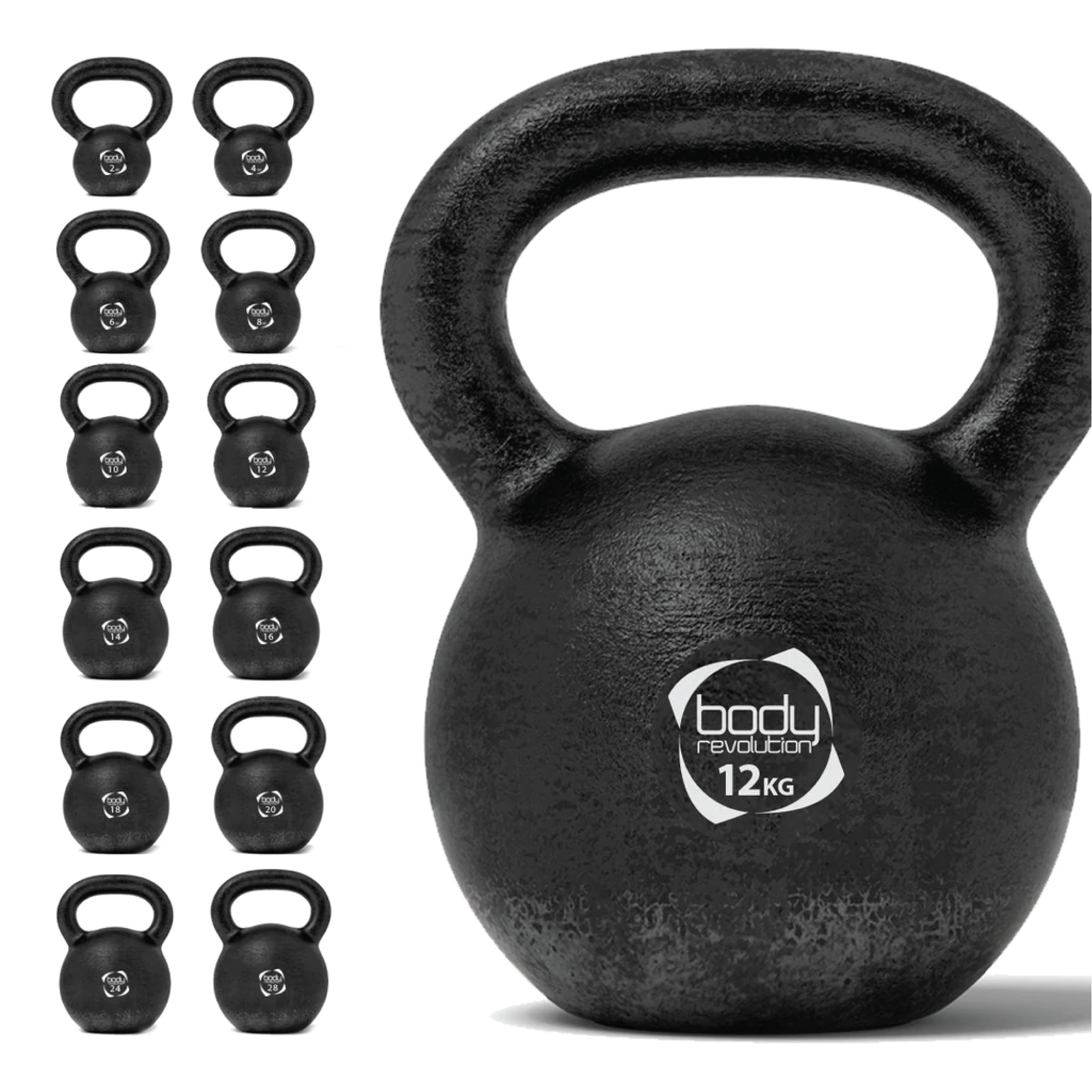 Kettlebell 12kg Body Revolution – Peso in ghisa per allenamento