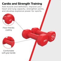 Manubri Neoprene 2 x 2kg Antiscivolo Casa Fitness