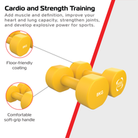 Manubri neoprene 2 x 8 kg antiscivolo