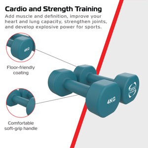 Manubri neoprene 2 x 4kg per casa