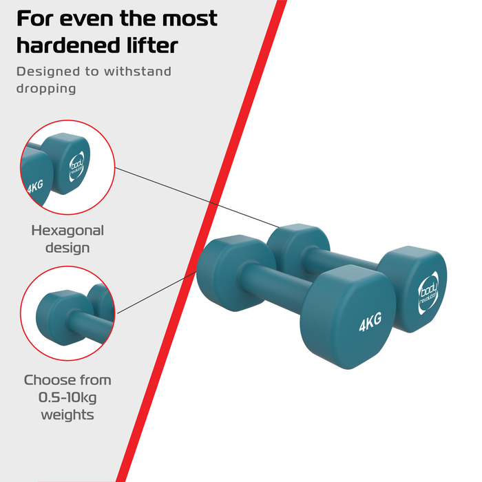 Manubri neoprene 2 x 4kg per casa