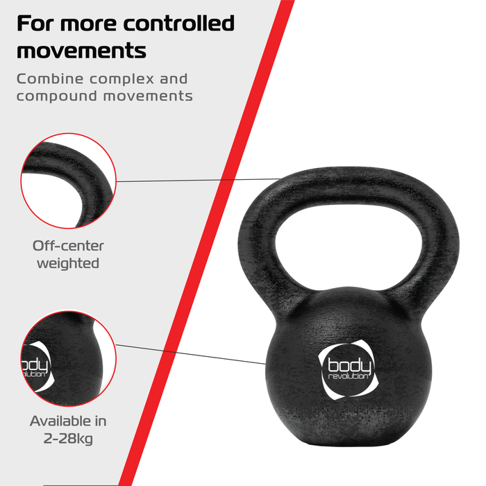 Kettlebell 24kg Body Revolution – Manico comodo, base stabile