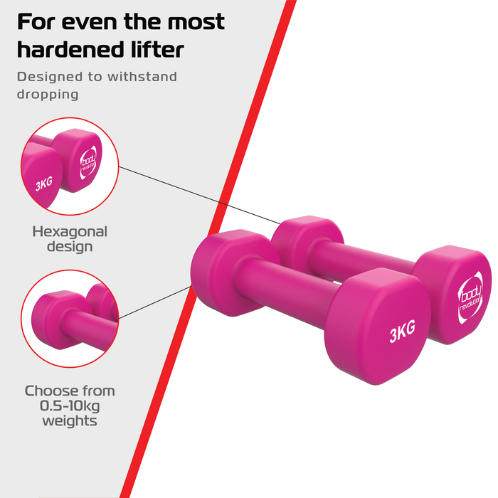 Manubri neoprene 2 x 3kg per allenamento