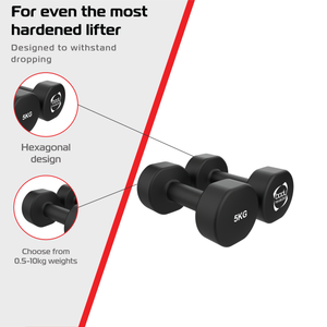 Manubri neoprene 2 x 5kg antiscivolo