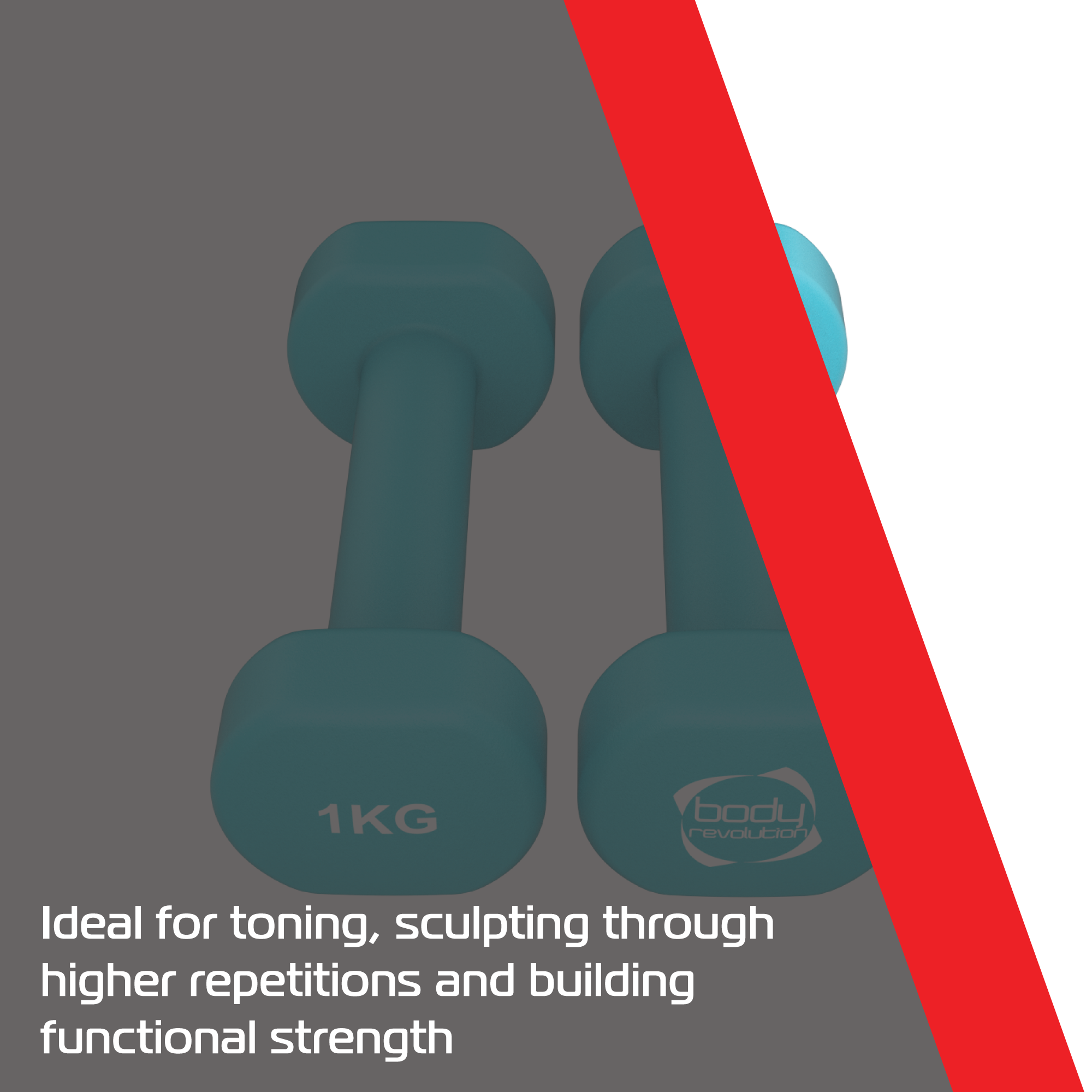 Manubri Neoprene 2 x 1kg – Allenamento Casa e Palestra