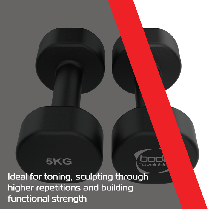 Manubri neoprene 2 x 5kg antiscivolo