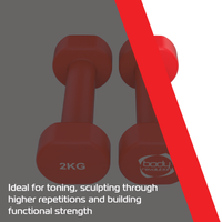 Manubri Neoprene 2 x 2kg Antiscivolo Casa Fitness