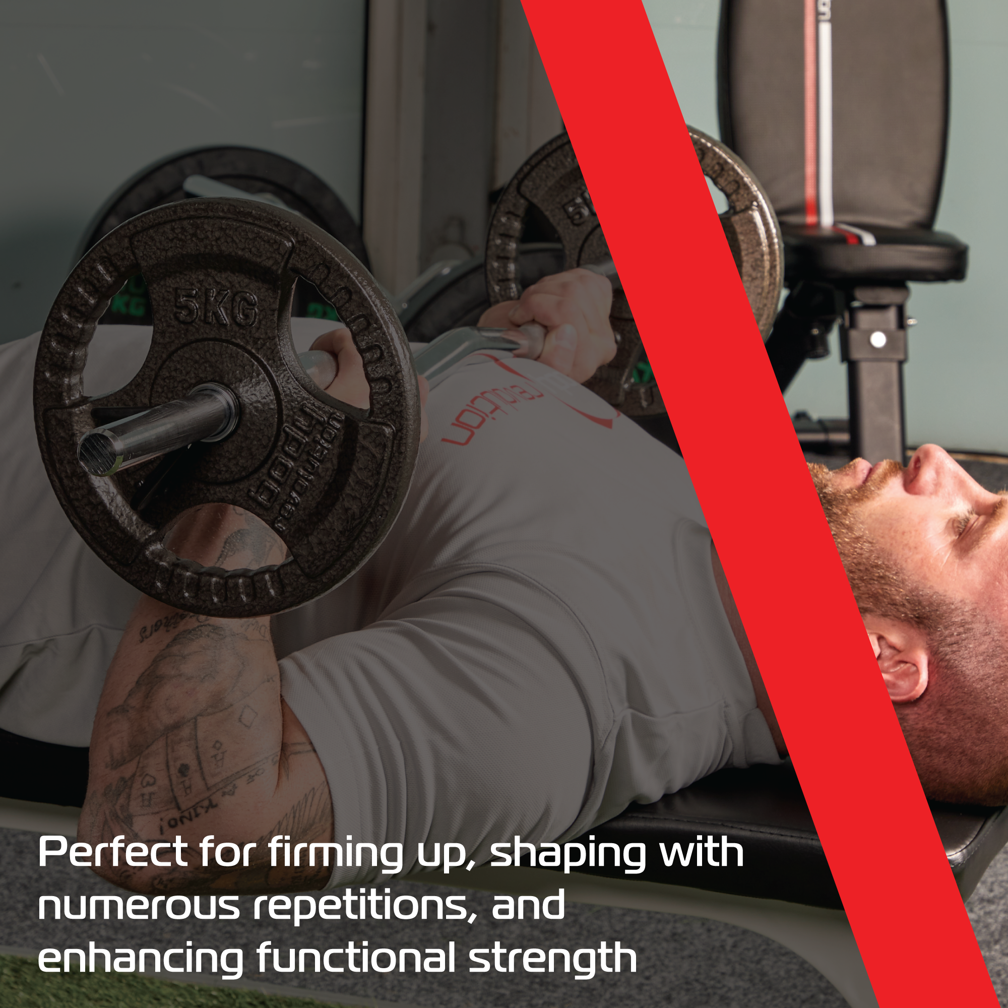 Piastre da 1,25 kg in ghisa cromata, tri-grip, foro 1”