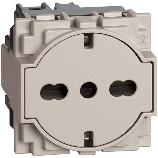 Living NOW Presa Bivalente Shuko flat 16A std ger-ita sabbia KM4140A16F