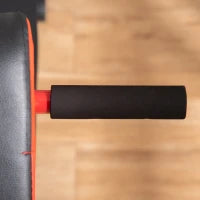 Panca Piana Palestra, Panca Pesi Regolabile per Allenamento a Casa, Panca Palestra Multifunzione con 1 Regolazione Piana e 2 Reclinazioni, 4 Regolazioni del Piede, Nero