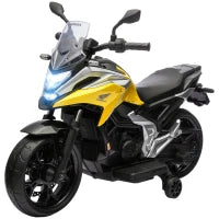 Moto Elettrica per Bambini, Honda, 3 km/h, Musica & Luce, 3-6 Anni, fino a 30 kg, Giallo