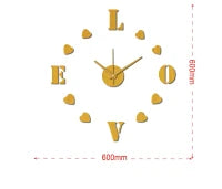 Sticker Da Muro Orologio Love Cm 60X60
